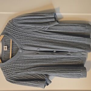 Chic Light Blue Knit Cardigan